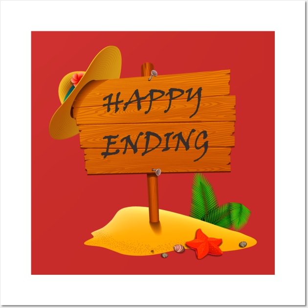 HAPPY ENDING Wall Art by Hagugu Official